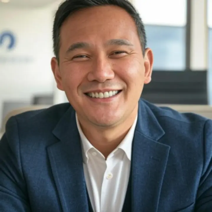 Kadr z wideo‑referencji klienta mówiącego o współpracy z BrandMotionStudiio.